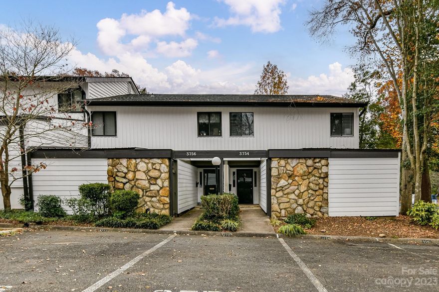 New information!  Investors welcome!   This unit is one of the few that in grandfathered and has a rental permit.  Buyer can confirm investment statues with the HOA contact.   Ideal location in SouthPark!  Incredible value for this area of town.  Freshly painted and new lighting. This desirable end unit was originally a 3 bedroom unit, but was converted into a 2 bedroom unit, giving the secondary bedroom a large home office or flex space.  The 3rd bedroom can easily be re-created w/ minor construction. You'll love the large, private enclosed patio.  2 dedicated parking spaces.