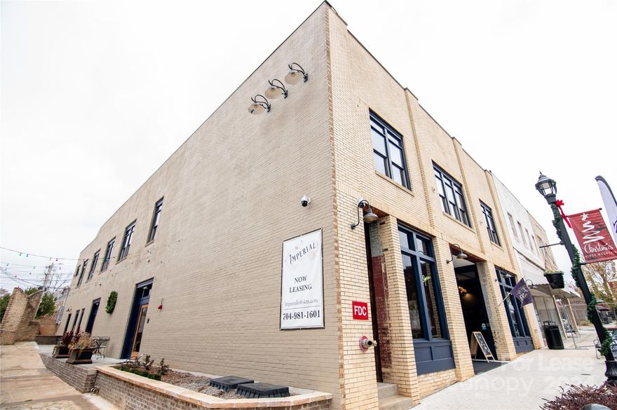 Come be part of the Kings Mountain downtown community!  Units within walking distance to local parks, walking trails, community theater, shopping, and restaurants.  Located 30 minutes from Charlotte and within a short drive to both Charlotte International Airport and Greenville/Spartanburg International Airport.  Unit 202 faces south with a mountain view.    It is an upper floor furnished studio unit and includes all appliances (washer/dryer, refrigerator, range, dishwasher, microwave, and disposal).   The Imperial Lofts are new construction within a 100 year old building providing all the current day amenities while maintaining its historic character and charm.    Units are all electric, new wood laminate and tile flooring, new windows, new cabinetry with granite countertops, SS appliances, sprinkler system and entry security.