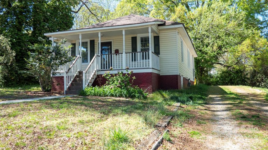 Welcome Home to this Charming 2 bedroom 1 bath home with inviting front porch, within a few minutes of the Cannon Ballers Stadium and downtown Kannapolis.   This home has LVP flooring throughout. Kitchen has white applinces and has been updated with cabinets and countertops. A dishwasher was installed right next to the sink and is not in the kitchen picture.  Windows & Hvac were replaced in the last 2 years.  The roof was done in 2023.