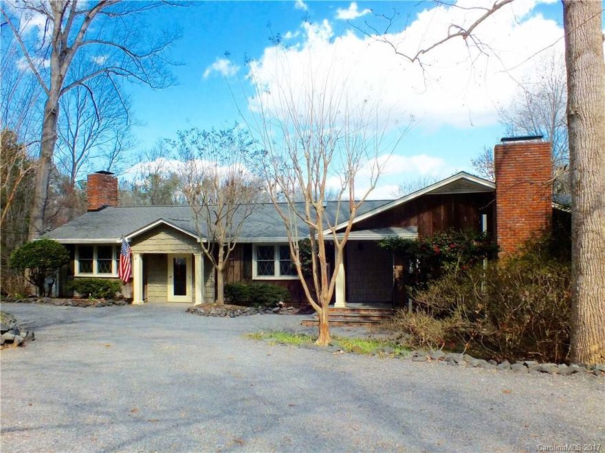 Great location on Lake Wylie with acreage! This property was originally listed as 5.67 acres but has been subdivided into 3.67 acres on Lake Wylie. Spacious, Ranch-style home with all  that needs updating in cove w/ dock.  Master on main, open kitchen, 2 large family rooms. All seasons porch and deck allow for outdoor entertainment, peaceful indulgence open to nature. Stroll through groomed tree-lined trails. Drawing of how this property can be subdivided into 2 lots available.