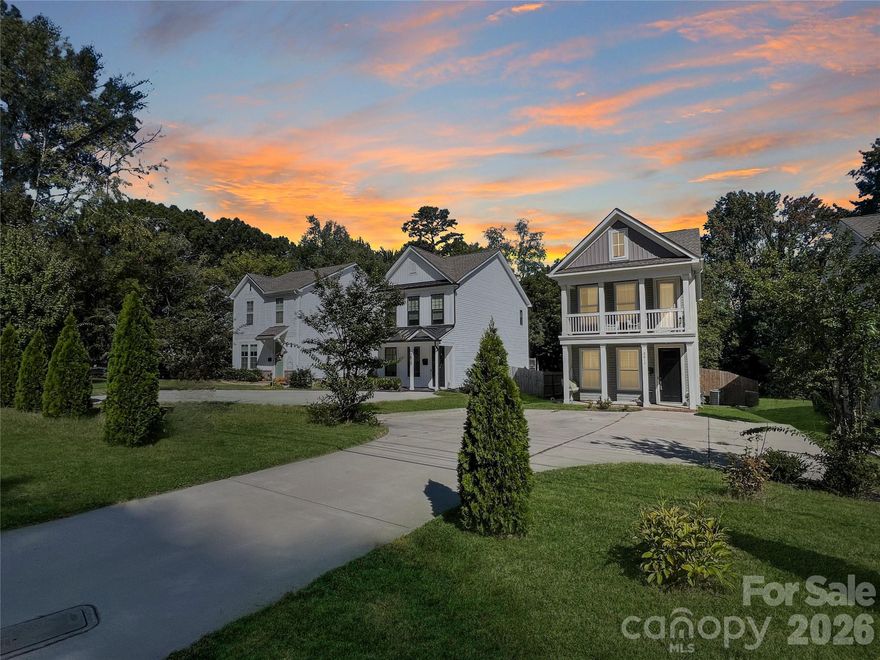 This 2020-built home in Plaza-Shamrock offers modern design, move-in-ready condition, and one of the most desirable combinations in Charlotte; newer construction with a spacious yard in a Charlotte walkable neighborhood near Uptown!

Located just 5 minutes from NoDa and Plaza Midwood, 15 minutes from Uptown Charlotte, and a 10 minute walk from Shamrock Park. This home is ideal for buyers seeking a modern home close to restaurants, breweries, coffee shops, parks, and everyday conveniences. Sidewalk-lined streets and nearby dining options make it possible to enjoy the Plaza-Shamrock lifestyle without always needing a car, a rare find in this price point.

Inside, the open-concept main level features 9-foot ceilings, 8-foot doors, and durable LVP flooring throughout the primary living areas and abundant natural light that enhances the bright and airy feel of the home. The kitchen is a chef's dream designed for both entertaining and everyday living, with quartz countertops, a large island and peninsula, gas range, herringbone tile backsplash, stainless steel appliances, and modern cabinetry and hardware.

Upstairs, the spacious primary suite offers a private balcony retreat, walk-in closet, and spa-inspired en-suite with dual-sink vanity and oversized shower. Two additional bedrooms and a full bath provide flexibility for guests, home office space, or roommate potential.

Outdoor living truly sets this property apart. The fully fenced backyard offers more space than many comparable homes in the area, with mature trees for added privacy, fruiting plants including blueberries, blackberries, and mulberries, a 10x12 storage shed, and room for pets to play, to entertain, garden, or create your own outdoor oasis. A covered front porch with swing adds even more charm and functionality.

Additional highlights include ample parking and the peace of mind of a remaining 10-year structural warranty through True Homes.

The home also qualifies for homebuyer programs through Huntington National Bank, offering up to $5,500 toward closing costs, no mortgage insurance, and a $5,000 bond that can be applied toward down payment or closing costs.

With its combination of location, yard space, newer construction, and incentives, this Plaza-Shamrock home presents a rare opportunity in one of Charlotte’s most vibrant and walkable neighborhoods. Enjoy morning coffee on the balcony, evenings in the fenced backyard, and quick access to NoDa, Plaza Midwood, and Uptown. Schedule your private showing today!