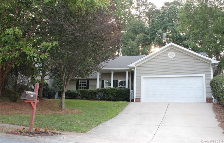 HARD TO FIND OPEN RANCH PLAN 3BR/2BA -convenient to shopping, university area and easy access to I-85.  Covered front porch, wooded fenced back yard with deck, 2 car garage and quiet neighborhood. New gas furnace and water heater in 2016. Master has trey ceiling, large walk-in closet, garden tub, separate shower and dual vanity.  Brick wood-burning fireplace in great room with french doors opening to deck. Kitchen is well appointed with architecture features open to dining area and great room.