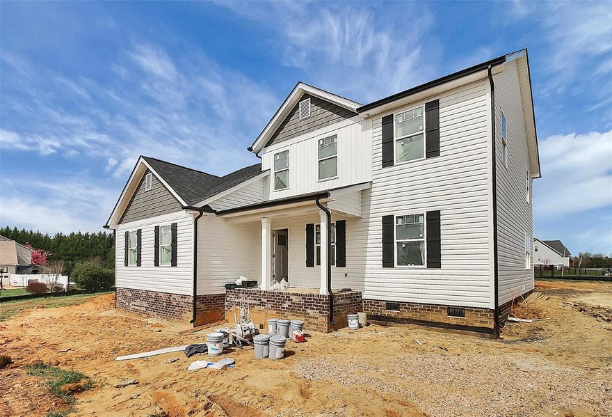 Beautiful NEW Construction Home built by Victory Builders on a 1.0 Acre lot!! The Willow Plan is an incredible home. The NEW Home is in a great location! OPEN Floor-plan! WOW, HUGE Room w/Great Room, Dining Area & Wow, what a Kitchen!! Great Room is Huge w/Ceiling Fan & the Dining Area is sectioned off w/a Beautiful Chandelier. Kitchen is AWESOME w/a HUGE Center Island, White Shaker Cabinets, NEW SS Appls w/Refrigerator included, Exotic Granite Counter-tops & Pantry. Laundry is on the Main Floor. Primary Bedroom also on the Main floor is HUGE w/Walk-in Closet & Luxury Bath. UP: JR Suite Upstairs features bath w/Dual Granite Vanity & Tub-shower combo. Additional Bath & 4 other bedrooms too. Enjoy the Summer Days on the Front Porch! The Home comes with Builder (bumper to bumper) 1 year warranty and 2-10 year Structural Warranty. Come See this one!