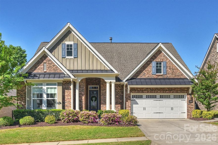 Rare opportunity in the highly desirable Fullwood Station—just minutes from charming downtown Matthews! Homes in this intimate community rarely come on the market, making this a truly special find. Built by renowned builder David Weekley, this beautifully designed home offers an exceptional open floor plan suited for a variety of lifestyles, blending comfort, style, and modern convenience. The main living area features a spacious family room, dining area, and a stunning kitchen complete with quartz countertops, a glass tile backsplash, and stainless steel appliances—perfect for both everyday living and entertaining. Plantation shutters throughout the home frame abundant natural light, creating a warm and inviting atmosphere. The main level includes a private owner’s retreat, a dedicated study, and a guest bedroom with a full bath—ideal for visitors or multi-generational living. The generously sized primary suite boasts a luxurious bath with dual vanities, a walk-in shower, private water closet, and an expansive walk-in closet. A convenient drop zone and large laundry room are located just off the garage.
Upstairs, you’ll find a versatile loft/media room with an office nook, two additional bedrooms, a full bath, and ample attic storage. Step outside to enjoy year-round relaxation on the bright four-seasons screened porch featuring EZE-Breeze windows or unwind on the spacious paver patio complete with a stunning gas fire pit. The beautifully landscaped backyard is filled with lavender, mint, roses, and other perennials—creating a serene setting perfect for entertaining or quiet evenings at home. Fullwood Station offers a charming, private neighborhood feel with sidewalks and a shared cabana, all adjacent to the scenic Four Mile Creek Greenway with miles of walking and biking trails. Experience the best of Matthews living with easy access to historic downtown shops, restaurants, coffee spots, pubs, the local farmers market, and the iconic Renfroe’s Hardware Store, a community staple since 1900. This is more than a home—it’s a lifestyle. Welcome home.