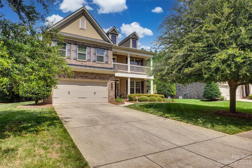 Rare opportunity in this low supply, high demand market! Full brick, 4 bed+bonus+ office in sought after Barber Rock. Private setting is on a cul-de-sac street has fenced yard, pavered patio w/fire pit. Functional plan has  gorgeous LVP flooring, extensive moldings & trey ceiling, open kitchen to family room w/built-ins & fire place as well as a private office w/French doors. Modern kitchen w/wood tone cabinets, granite, brand-new LG appliances incl gas range & refrigerator, pendant lighting over the work island & picture window overlooking the serene yard. Inviting primary suite is a grand size w/vaulted ceiling, walk-in closet, bath w/garden tub, large shower, dual vanity & private water closet! All bedrms are up including a flex bonus room w/built-ins. Convenient laundry is also up AND there is an awesome mud/drop zone located by garage entry for easy organization. Awesome community pool & play ground are a short walk. Just minutes to Ballantyne & short drive to airport & uptown.