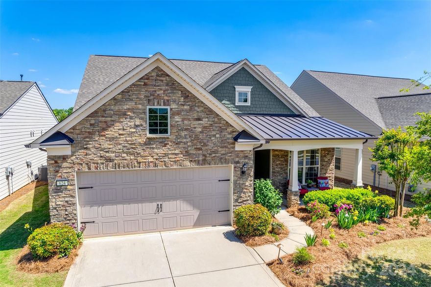 Welcome to this VERY desirable Martin Ray model, 3 BR/3Bath w/ loft located in the 55+ community of Carolina Orchards. This meticulously maintained/updated home is perfect for those seeking a turnkey property. Primary suite on main floor overlooks a private professionally designed landscape in a fenced backyard. Additional main level BR, office, & upgraded crown molding w/ custom built-ins. Upstairs BR, full bath, and large loft are perfect for those out-of-town guests. The gourmet kitchen is a chef's dream, with gorgeous granite, stainless steel appliances, & space to entertain. Natural light fills this home through several custom beveled glass windows, creating a setting to enjoy moments of peace. You can even enjoy the extended patio on rainy days with a custom retractable awning. Residents enjoy a clubhouse, fitness center, indoor & outdoor swimming pools, walking trails, & various social activities tailored for those like-minded neighbors. You don't want to miss this opportunity.