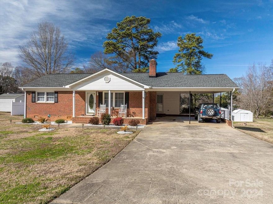 Check out this immaculate and well maintained two bedroom, one and a half bath home nestled in Gastonia, NC. Upon arrival, you'll be captivated by the timeless appeal of the brick exterior, exuding a sense of durability and timeless elegance. As you step inside, you're greeted by a warm and inviting atmosphere which features a cozy living room area which opens up into the dining area and kitchen. The kitchen offers ample counter and cabinet space making meal prep a breeze. The two bedrooms provide comfortable retreats, each offering ample space and tranquility for restful nights. Step outside into your expansive backyard oasis, where endless possibilities await. With over half an acre of land, there's plenty of room for outdoor recreation, gardening, or simply enjoying the peaceful surroundings. The property's convenient location off Robinwood Road provides quick access to major highways, offering seamless connectivity to nearby cities and attractions.