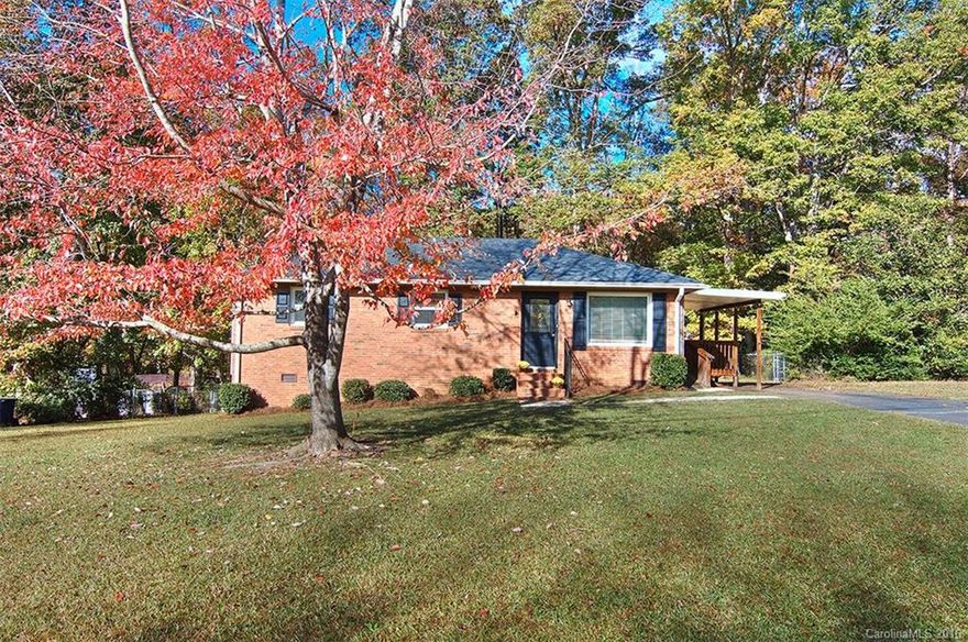 Adorable ranch in the heart of Indian Trail. New Roof 2012, updated HVAC 2012.  Freshly painted throughout! Three spacious bedrooms. Undated hall bath.Faux granite counter tops, laundry room with room for pantry. New light fixtures.  Leaded glass front door. Hardwood floors! Side covered deck with ramp. Large back yard fully fenced.  So convenient to shopping and schools. Quiet, established neighborhood.  Don't wait to look because at this price point and condition, it will go very quickly.