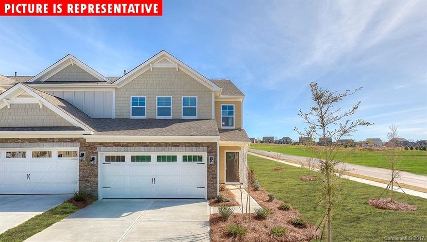 Representative Photos while we build this Maintenance Free Townhome! The Savannah has the master bedroom and the laundry on the main level. Open floor plan with Island Kitchen, Granite Countertops, Stainless Steel Appliances, Gas cooking, 5"wide Hardwood Floors, 4 Bedrooms and a large Loft, great Storage, 2 Car finished Garage.