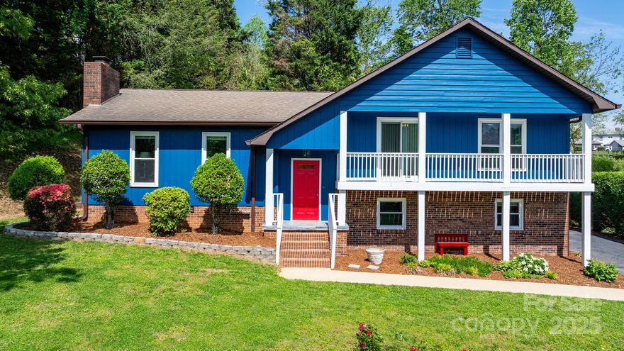 Beautiful 3 bedroom 3 bath home located in the well established Foxfire neighborhood. The lovely yard welcomes you with its manicured shrubs and blooming flowers, and the little red bench under the Juliet balcony. Once inside the home flows with ease and has so much natural light. The oversized living room has a cozy gas log fireplace, and easy access to the dining room and kitchen. The kitchen is large and includes a coffee bar, floating shelves, pantry, and access to the 577 sq ft custom deck. All three bedrooms have new carpet, and the primary features a remodeled bathroom. The other two bedrooms share a bathroom that has also been remodeled. Go downstairs to the basement to a great flex space to use for whatever you need. There is also a full bath and a laundry area, with washer and dryer. The one car garage has built-in shelves. No matter the season this home is made for living. Make your appointment today for a private tour. Welcome Home!