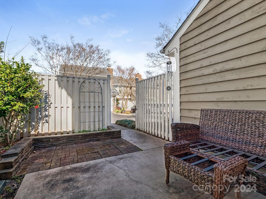 Don't miss this fabulous opportunity to live in one of the end units at the sought after Gates of Quail Hollow with attached one car garage. Updated kitchen includes granite countertops, stainless steel appliances, and subway tile backsplash. Large two story family room that is great for entertaining. Upstairs has 2 spacious bedrooms and 2 full baths. Private fenced in patio with storage closet. Amazing location close to South Park.  Community with pool and clubhouse. MUST SEE this immaculate townhome!!