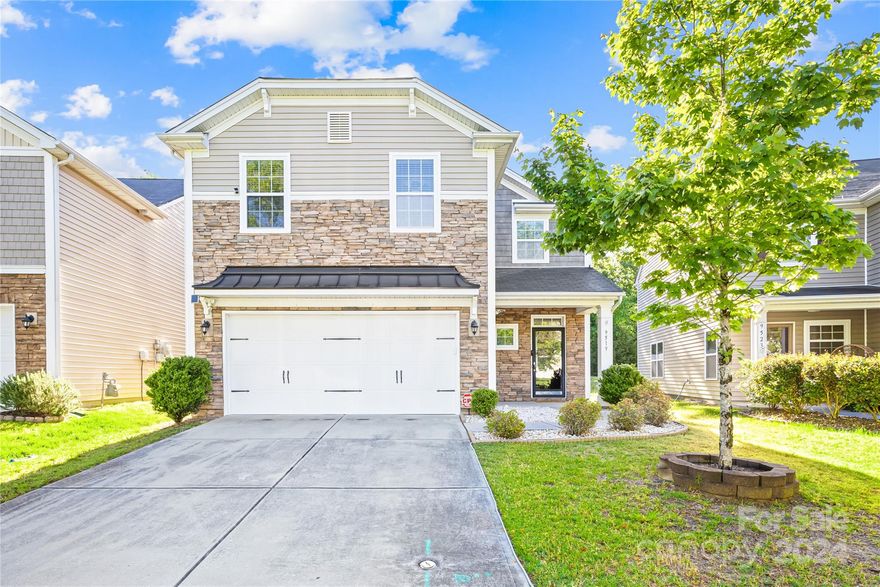 Located in the highly sought-after Cedar Mill neighborhood- where convenience meets leisurely pursuits. Everything uptown Charlotte, major highways, shopping amenities, Charlotte Douglas airport, & Pine Island Country Club has to offer is now at your finger tips. The first floor boasts an open layout featuring Luxury Vinyl Plank (LVP) that seamlessly flows into one of the largest fully-fenced yards in the neighborhood, backing onto a serene wooded area for utmost privacy- perfect for entertaining. Upstairs, discover 4 spacious BR including a generous primary BR complemented by a versatile recreational space, ideal for crafting your dream office, walk-in closet, cozy reading nook, nursery, or personal workout haven to suit your lifestyle needs. Connecting w/ community has never been easier w/ easy access to the club House, fitness Center, outdoor pool, playground, & walking Trails! A top-of-the-line HVAC unit (2022) completes your reassurance with a transferable 10-year warranty.