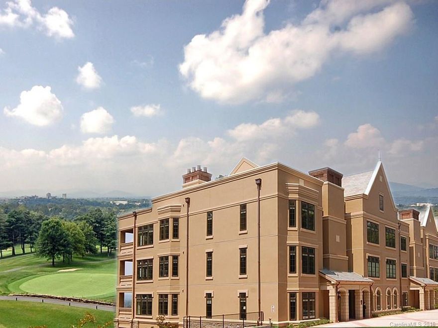 One of the six largest units in The Fitzgerald. This 2nd floor condo has spectacular Western views over the Grove Park Inn golf course. Newly installed travertine tile in hallway and laundry room. Fitzgerald owners have exclusive right to Grove Park Inn Community Membership to enjoy the spa, golf course, sports clubhouse. One deeded parking space in secure garage. Extra spaces available to use.