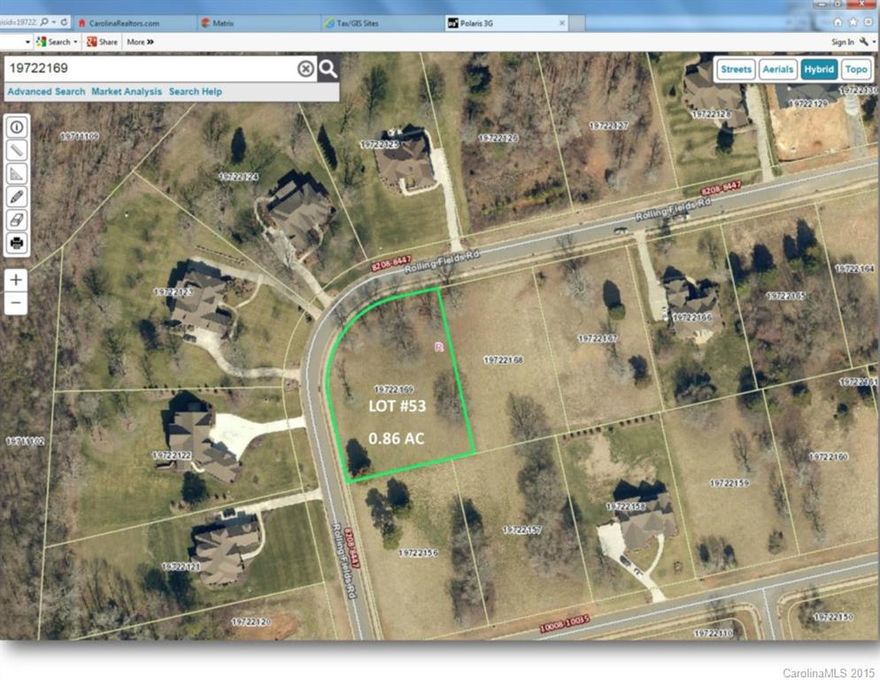 Opportunity to build your dream home in exclusive suburban yet convenient subdivision near the 485 Outer Loop in the Mint Hill area. This is a developed subdivision, and this level lot is cleared and ready for your builder to start construction. Approved May 2010 for a 5 bedroom home, the septic permit # 30004578. Existing homes range from $400-1m range.