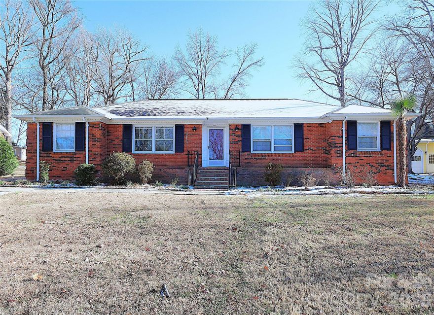 Full Brick Ranch Style Home!! Home features a den with cozy brick fireplace, inviting living room, open style kitchen, and 3 generous sized bedrooms. The home has a patio .  The home sits on close to a third acre of land and has a large shed for storage.