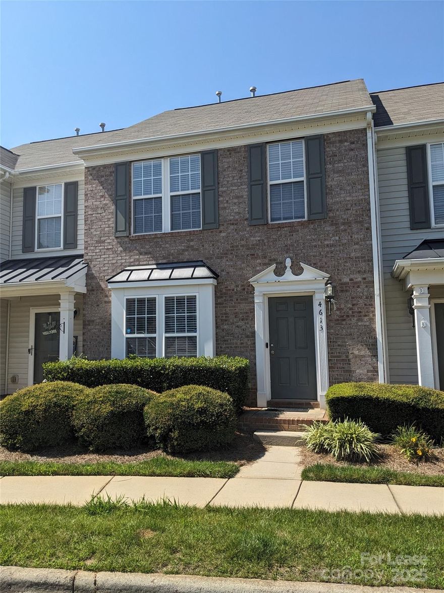 Roomy 3 Bedroom 2.5 Bathroom Townhome in Prosperity Ridge with updated flooring on the main floor. Sunroom area in addition to living room. Two dedicated parking spaces behind townhome on parking pad. Additional guest parking available. Community pool included with rent. Convenient to I485, Restaurants and Shopping. Pet Policy: No more than 2 pets. Maximum weight allowed is 40lbs. No puppies under one year old. NO CATS-no exceptions.