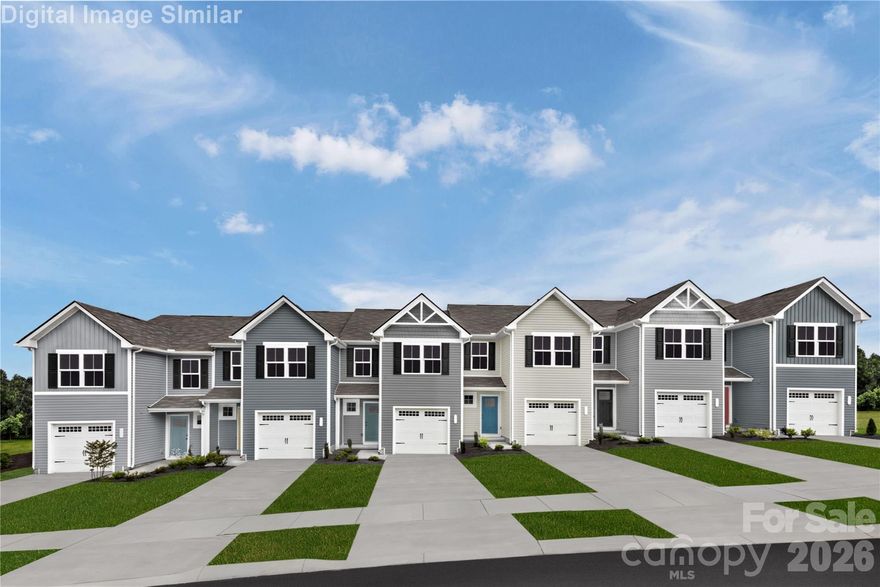 Welcome to this new townhomes convenient to Downtown Hickory! Our 3 bed 2.5 bath townhome blends sensibility and style. Choose from design finishes for cabinets and floors, as well as lighting options throughout the home. Enter the welcoming foyer from the patio or through the garage. It's the perfect location for a family zone or hosting guests. The wide-open great room flows seamlessly into the gourmet kitchen with stainless steel appliances, granite countertops and light-filled dining area, where an optional island can provide extra storage and counter space. Upstairs, find two generous secondary bedrooms and a full bath; continue past the second-floor laundry toward the luxurious Owner's suite. This private retreat includes a dual vanity bath and enormous walk-in closet. Included is a sleek home technology enclosure that keeps cables hidden and provides a clean, organized space for your router. Here, you'll be located less than 5 miles from Downtown Hickory. You will have easy access to Valley Hills Mall. On the weekends, enjoy Lake Hickory or L.P. Frans Stadium, home of the Hickory Crawdads! Ready to learn more? Schedule a visit today! To be built home with your choice of options.  Primary home or smart investment. Photos are for illustrative purposes only.
