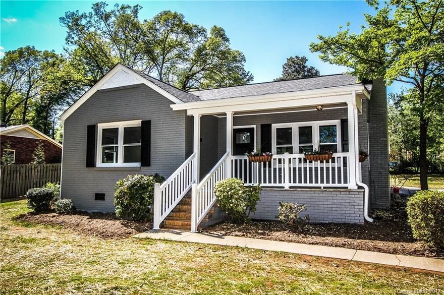 Welcome home to this gorgeous renovated home.  It is pretty much new construction !! All new electrical, plumbing, flooring, roofing, windows, doors, light fixtures, gas logs, granite, tile, stainless and the list goes on. There is 3 bedrooms, 2 baths, open floor plan with vaulted ceiling in the Great Room.  Hand scraped floors throughout, walk in master closet, beautiful master shower with double sinks. In the Heart of Fort Mill with Golf course views.  Quiet setting, firepit & storage building