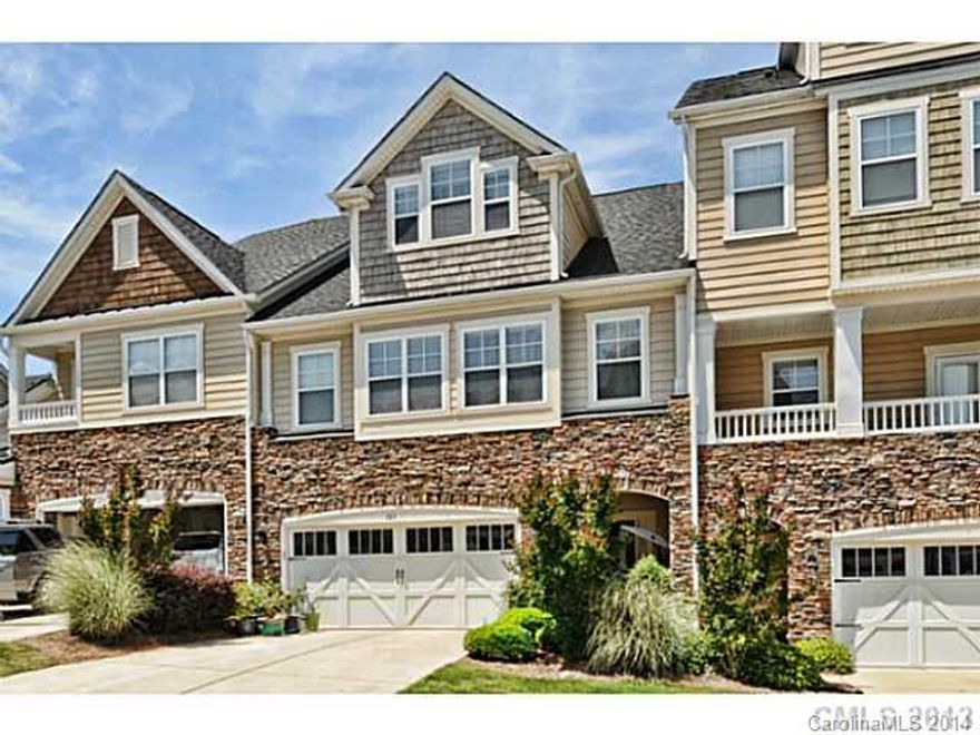 Upscale Townhome in Waterfront Community! Nicely appointed and spacious rental ready for immediate occupancy. Gourmet kitchen with SS appliances and granite counters. Three stories with 3 bedrooms, possibly 4 and 2 baths. Nice open floor plan on main level. All bedrooms are on the second floor with large bonus or 4 bedroom on 3rd. Walk to the lake for a day of relaxation or fishing, walk to parks and pool. Easy commute to Charlotte.