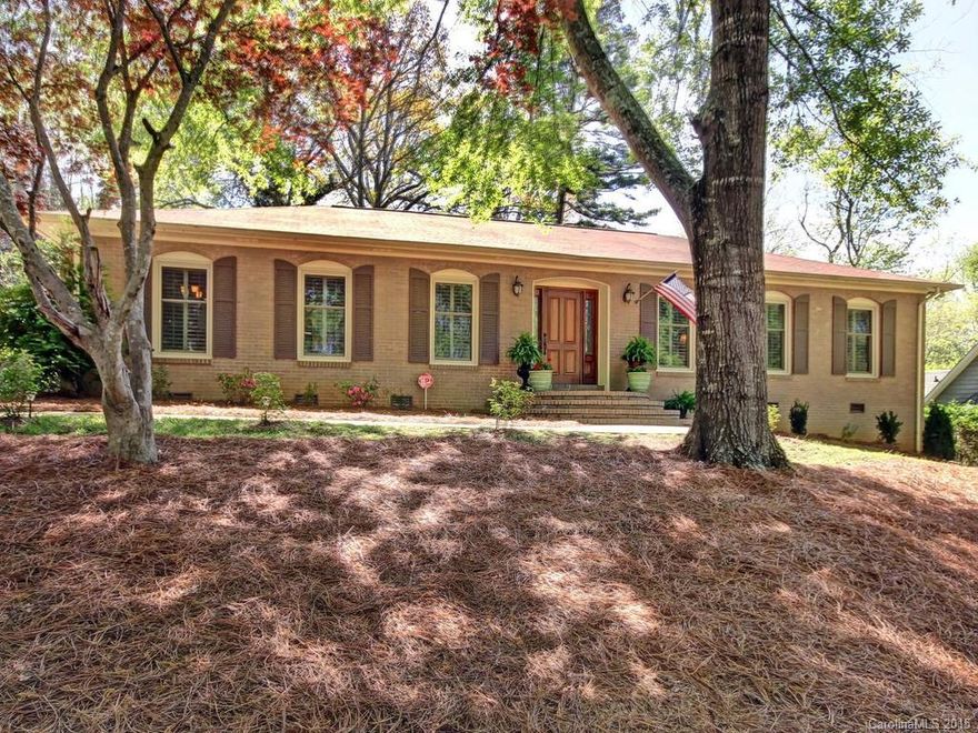 Beautiful, well maintained full brick ranch in desirable Providence Woods.  Many upgrades, windows 2015, HVAC 2014, water heater 2012. Interior recently painted. Updated kitchen and baths with granite.  Hardwood floors throughout.  Master bath has body spray. 4 season sunroom with heat and air has beautiful blue stone floor. French doors from the den can be left open to the sunroom. Great schools, quiet neighborhood, across the street from Olde Providence Racquet Club. Warranty included.