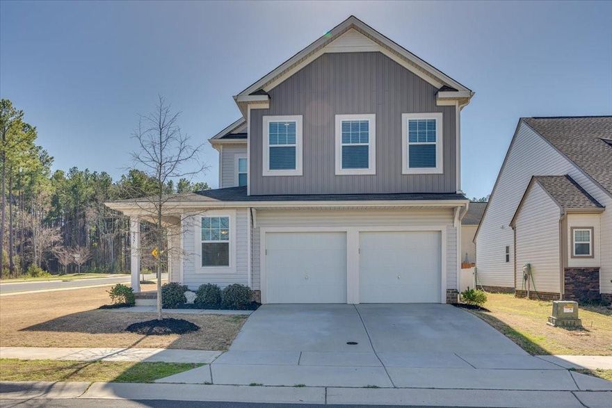 As you enter the home, you will be welcomed by an open and airy floor plan that is flooded with natural light. The living area features high ceilings and plush carpeting, creating a cozy and inviting space for entertaining guests or relaxing with family.

The kitchen is a chef's dream, complete with state-of-the-art appliances, sleek countertops, and ample cabinet space for storage. The dining area is adjacent to the kitchen, making it easy to serve meals to family and guests.

The bedrooms are located upstairs, offering privacy and comfort. The primary suite is spacious and features a luxurious ensuite bathroom with a dual vanity sink, a walk-in shower. The additional bedrooms are also generously sized and share a well-appointed full bathroom. The bonus area upstairs is great for entertaining guest.