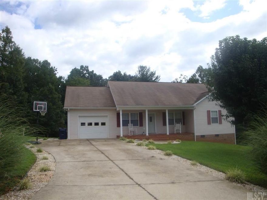 Great curb appeal in this one level house with attached garage. Hardwood floors in living area and hallway. Kitchen/Dining area has ceramic tile, chair-railing and pantry. Double vanities in MBR with his & her closets. Covered front porch with brick flooring. Large .72 acre lot with great area for a fire pit! Very tall crawl space offers more area for storage.