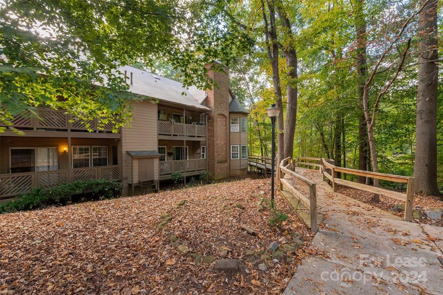 **FRESHLY PAINTED & BRAND NEW CARPET*** Nestled in nature's oasis, this charming condo beckons you in with a canopy of trees that calms your senses to peace and mindfulness. Roommate friendly floorplan perfectly compliments your active lifestyle. With the Little Sugar Creek Greenway trail walking distance away, you can enjoy an afternoon of recreation. Conveniently located 7 minutes to SouthPark Mall, 11 minutes to the South Blvd. lightrail station & only 20 minutes to Uptown. Nearby grocery stores, retail & dining choices. Ascend upstairs to the loft like open floorplan with soaring cathedral ceilings. Landing space includes built in shelves to display all your belongings & designated work station. Living area offers tons of natural sunlight & sunroom is surrounded by bay windows for a secluded retreat. First primary bedroom is spacious featuring full private bathroom & deep walk-in closet. Second bedroom offers double vanity sinks, garden tub & deep walk-in closet too. Tour today!