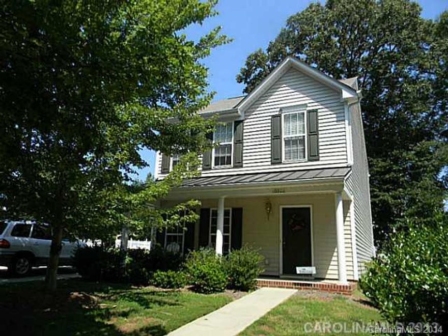 Cute house on corner lot. Enjoy sitting on porch overlooking park across the street. Formal dining room and eat-in kitchen. Patio off eating area. Kitchen open to living area. Pool community.  Three bedrooms upstairs. No cats. dogs will be considered on a case by case basis. Pet fee is per dog.