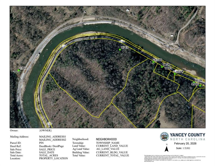 This gorgeous mountain property overlooking the Toe River is ready for your vision and sense of adventure. With your own riverfront access, you can enjoy all that makes Western North Carolina one of the best places to call home. There is an existing access road leading to a flat area that previously housed a structure, an old well on that flat area (condition unknown), and evidence of prior electrical service, offering potential for future development. The build site is on the lower portion of the property, but there is potential for extending the access road up the mountain, allowing for a possible build site at the very top. The river frontage portion is not buildable but is easily accessible for your enjoyment. With approximately 1800 feet of river frontage, simply build steps down to the river, and the possibilities are endless for swimming, kayaking, rafting, tubing, fishing, etc. A recent survey is available. No known restrictions, although buyer should verify during due diligence.