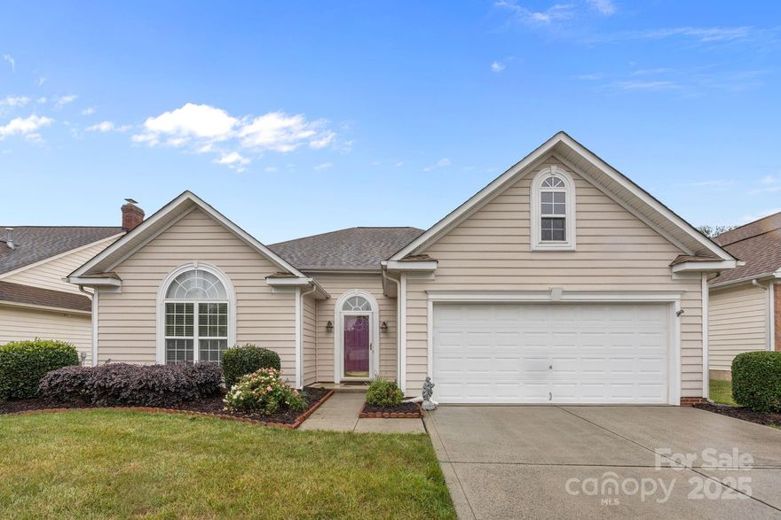 Welcome to this beautifully maintained home in Lake Park. This charming ranch home boasts an inviting open floor plan featuring neutral colors and a welcoming ambiance. The great room is spacious with ample natural light and a gas log fireplace, providing a lovely space for family gatherings or quiet evenings.  The eat-in kitchen has lots of storage, including pull out shelves in the cabinets and pantry, ensuring organization and efficiency for all of your culinary adventures. The dining area is nestled between the great room and the kitchen and is big enough for a larger dining table. Just off the dining area is access to the rear covered patio. This area is an extension of the home and a lovely place to enjoy your morning coffee or host evening barbecues. The primary bedroom suite features tray ceiling, ceiling fan and walk-in closet. The primary bathroom has an updated step-in shower. Bedroom two also has a walk-in closet, providing even more storage space. Bedroom three features a tall ceiling and oversized windows, bathing this room in natural light. The closet area in this room does not have doors; however, they could be added. The 2-car garage has shelving providing even more storage space. 
Smooth ceilings, laundry area with cabinets, newer HVAC (2020), Shower upgrade (2023), blinds on most windows and move-in ready.  The Lake Park neighborhood has lots of green space, a playground, pond, tennis courts, sidewalks and a community pool (additional fee required to join the pool). Located close to local amenities and scenic parks, this home combines tranquility and suburban charm with accessibility. 
Don’t miss your opportunity to make this gem your next home!