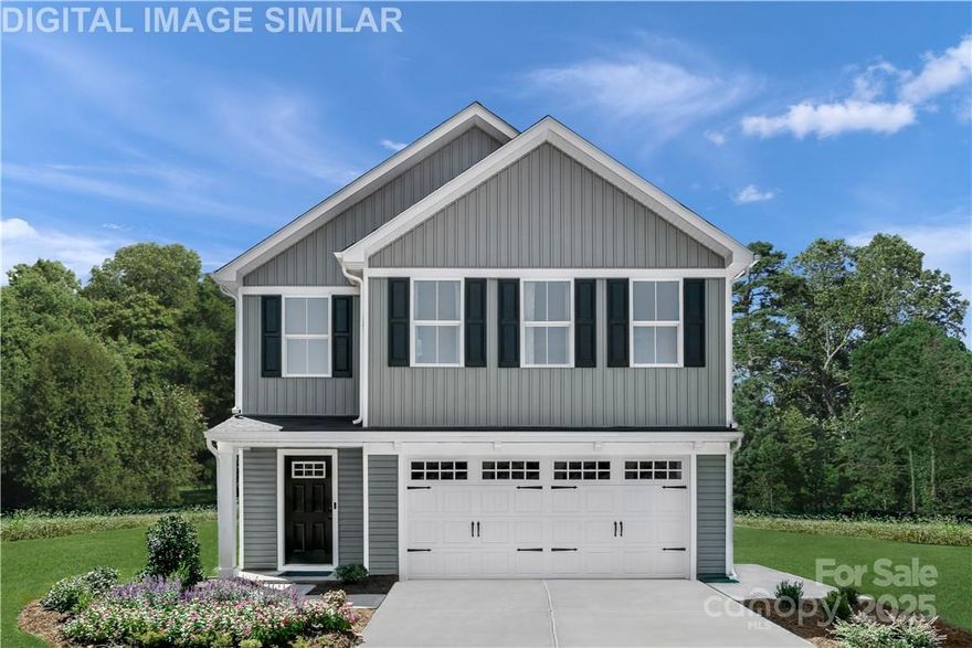 Nestled in a tranquil, tree-lined community, this home offers both serenity & convenience. Its prime location provides easy access to Uptown via Hwy 16 & I-77, while I-485 connects you to Northlake for shopping, Top Golf, & the Whitewater Center. Just 5 miles away, Riverbend Village offers dining, groceries, & more. The open-concept main level boasts a modern kitchen w/granite countertops, stainless steel appliances, & an island that seats three. This space seamlessly flows into a dining area, a spacious great room, a versatile flex room, & a powder room. Upstairs, the loft can serve as a home office, game room, or entertainment area. The second-floor features four bedrooms & a laundry room equipped with a washer and dryer. The owner’s suite includes an en-suite bath and two walk-in closets. Enjoy the outdoors in your backyard oasis, w/lawn care included. The home also features a 2-car garage and a 10x12 patio. To be Built - time for selections!.  Primary home or investment opportunity