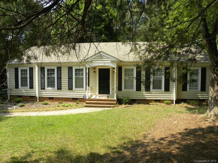 Cute ranch located on a private cul-de-sac lot.  Lots of shade trees accent the charm of his home.  Fresh neutral décor. Ceramic tile in eat in kitchen with white cabinets.  Deck overlooking private backyard. Cozy den with fireplace. Large storage buildings. New roof in 2011 and new HVAC 2014.