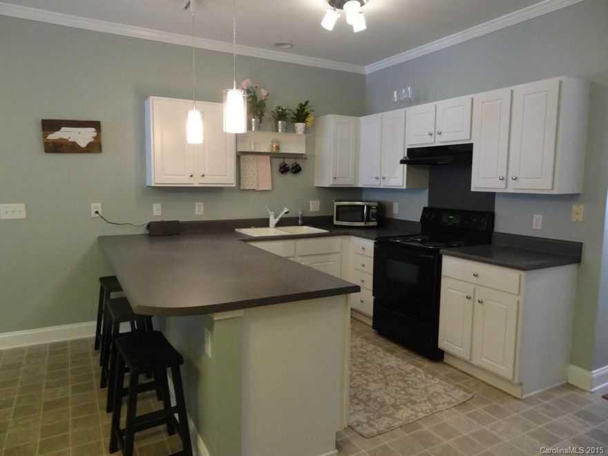 Beautiful updated ground floor condo located close to the pool and fitness center. Two nice sized bedrooms with two full bathrooms. Laminate flooring throughout. Washer and Dryer included. Water and Sewer included in rent as well. Close to the new Harris Teeter and shopping in downtown Cornelius!