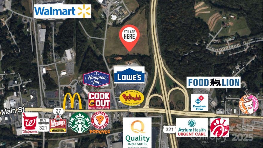 Prime 23.98-acre commercial land located within the city limits of Lincolnton, NC. Strategically positioned right behind Lowe’s and running parallel to Highway 321, this property offers excellent visibility and accessibility. Recent survey, phase 1 environmental and geotechnical studies have been completed, ensuring readiness for development. Owner will consider land lease and build to suit. Verify the city of Lincolnton zoning ordinances for intended use. The current zoning is ideal for retail use. Location would make an exceptional opportunity for a business or developers seeking a prime location in a growing area.