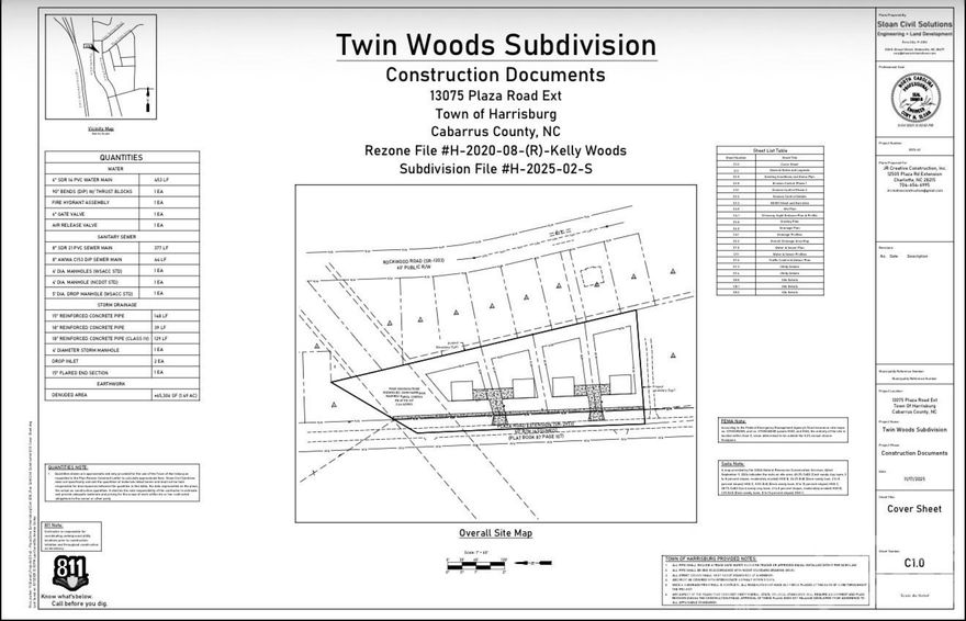 Exceptional Investment Opportunity!! Ready to Build!! Water & Sewer Accessibility!! Don’t miss this rare, shovel-ready development opportunity in a highly sought-after location! This 2.46-acre property, now annexed into the Town of Harrisburg, comes with approved subdivision plans for 4 residential lots—saving you time, money, and uncertainty. Start building immediately and capitalize on the area’s rapid growth. With an impressive 483 feet of road frontage and several beautiful mature trees, this property offers both flexibility and natural appeal—perfect for creating desirable new homes. All major utilities are available, including Charlotte Water (tap fees required), Duke Energy, Piedmont Natural Gas, Spectrum (TWC), Verizon, and AT&T—making development seamless and efficient. Prime Location, Unmatched Convenience: Walking distance to the Hwy 485 & Rocky River Rd interchange. Minutes from shopping, dining, and essentials including Harrisburg Town Center, Harris Teeter, medical facilities, and more. Less than 10 minutes to UNC Charlotte, CPCC Cato Campus, Reedy Creek Park, the Blue Line Extension, Uptown Charlotte, Charlotte Motor Speedway, and Concord Mills. This is a turnkey investment with approvals already in place in one of the Charlotte area’s fastest-growing corridors. Whether you’re a builder or investor, opportunities like this are extremely limited. Act quickly—this is the kind of deal that doesn’t come around often!