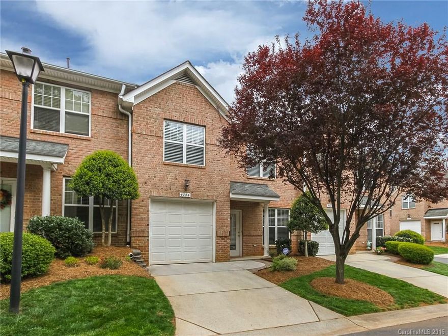 Location, Location, Location!  All brick 3 bed, 2.5 bath Town home in South Park!  Open floor plan with over 1700 sq ft and lots of upgrade - new hardwoods on main, heavy molding, new sink faucets in bathrooms, new glass shower door (scheduled for install end of Apr.)  Master Bed with vaulted ceilings, Master Bath with double vanities, soaking tub and shower.  Large walk-in Closet in Master.  Attached 1 car garage and large back patio for entertaining.  This Town home is a MUST see!