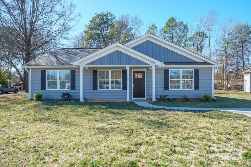 Come view this beautiful ranch style, like new home! This home is perfect for commuters, as it's conveniently located just a couple of minutes from I-85 and I-74. This home features a highly sought after floor plan, with high vaulted ceilings in the main living area, a separate laundry room, and a great open floor concept.