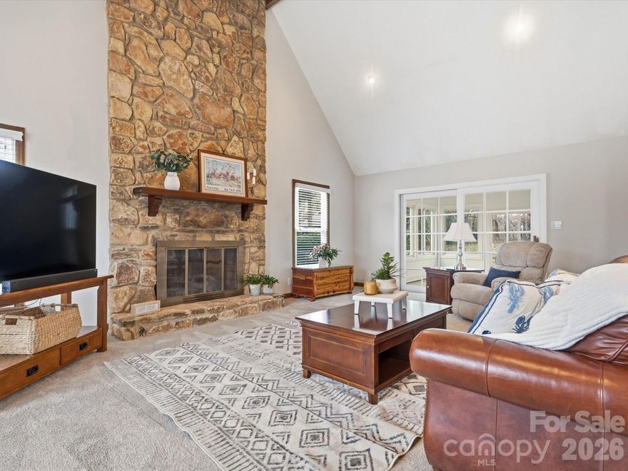 Charming home on flat, 1/2 acre, situated on a peaceful dead-end street in a well-established neighborhood known for its mature trees and sense of community. This home features a large vaulted family room with stone fireplace that leads to a gorgeous four season room.  All 3 bedrooms are attached to its own bathroom.  There is a large shed for easy access to all of your yard equipment and plenty of attic space for extra storage.  
Updates galore...
Kitchen renovated spring 2024-new appliances; 
New windows and siding and gutters 10/2025;
HVAC 1 unit 10/2024;
Hot water heater replaced in last 8 years;
Garage door and opener within past 5 years;
Gas logs and real fireplace Roof 2015.  

With all the major components updated in recent years, you can feel comfortable to move in and start making memories on day one!