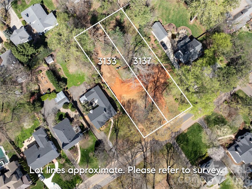An exceptional opportunity to build a brand-new home on one of Plaza Midwood's most coveted streets — Country Club Drive. This .40-acre wooded, level homesite is among the largest available in the neighborhood, offering the rare combination of a generous, private backyard and a prime intown Charlotte location that is virtually impossible to find in today's market.

This is a land sale with a required build agreement. Buyers select from a curated collection of nine architect-designed floor plans and personalize their home's finishes, fixtures, and selections through an on-site design studio — delivering a truly personalized new home experience in one of Charlotte's most desirable neighborhoods. Homes are priced starting around $1.8M including lot.

The location is unmatched for intown living. Charlotte Country Club — home to a Donald Ross-designed 18-hole golf course, 10 clay tennis courts, 8 pickleball courts, a 5-pool complex, and one of Charlotte's most storied clubhouses — is just 0.4 miles away. Midwood Park, a beloved 6-acre neighborhood gathering spot with a playground, tennis, basketball, amphitheater, and community garden, is just steps from your door. Plaza Midwood's eclectic restaurant scene, boutique shops, galleries, and the Common Market are 1.5 miles away, and Uptown Charlotte is just 3 miles from home.

Commuters and city enthusiasts alike will appreciate the proximity to NoDa, major highways, and the Scout Motors headquarters — putting the best of Charlotte's east side within easy reach. Served by Charlotte-Mecklenburg Schools.

Do not walk the lot without a scheduled appointment. Contact listing agent for available floor plans, site plan, and build program details.