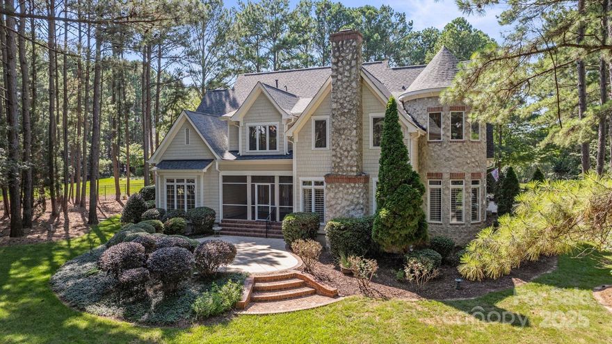 Welcome to 105 Gammon Point Ct - a elegant 4BR home nestled on quiet cul-de-sac & perfectly positioned along the 6th hole of Trump National. This meticulously maintained residence offers a blend of luxury, comfort & functionality in one of the area's most desirable neighborhoods. Upgraded Kitchen featuring granite countertops, SS appliances, oversized pantry & custom cabinetry – perfect for entertaining! Bonus Room + Exercise/Dance Studio. Elegant Design Details including coffered ceilings, plantation shutters & newly refinished hardwood floors. Outdoor Living at Its Best – Enjoy your morning coffee or evening wine on the screened porch. Luxurious Primary Suite including large walk-in closet and spa-like bath retreat with HUGE shower & jetted bathtub. Ample Storage w/ generously sized closets throughout, walk-in attic access, & central vacuum system for added convenience. New Carpet in Primary & Upstairs. New Paint. Roof replaced 2020. Rare Deeded Boat Slip to Convey. Enjoy Lake Norman