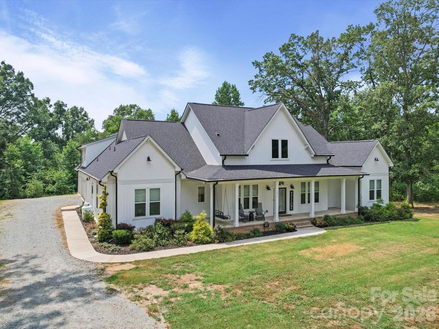 Nestled on 8.31 picturesque acres, this stunning farmhouse offers space, versatility, and timeless charm. The vaulted living room creates a light-filled, open atmosphere and flows seamlessly into a beautiful kitchen featuring a full working island—perfect for gatherings and everyday living.
The primary suite is conveniently located on the main level, while the upstairs flex space provides endless possibilities for an office, playroom, or additional living area. Relax on the covered front porch or entertain on the large covered back deck overlooking the peaceful surroundings.
The walk-out basement is ideal for multi-generational living or guest accommodations, offering a second living quarters complete with a full kitchen, bedroom, living area, full bath, and washer/dryer hookup. Additional unfinished basement storage space is fully conditioned and wired, ready for future expansion or organized storage.
This exceptional property blends modern comfort with serene country living—an ideal place to call home.