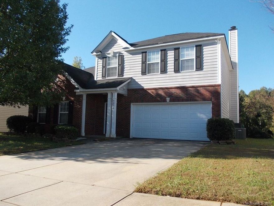 This 2 story home features 3 Bedrooms with loft, 2.5 bathrooms and over 2300 square feet. It has a large formal living/dining space with 2 story ceiling, great size kitchen with dinette area and open to family room with fireplace. Beautiful hardwood floors in main entry room and in den. Tile in kitchen. Large Master Bedroom upstairs with walk-in closet and private bath with dual vanity and separate tub/shower. Located in Stowe Creek Community close to I-77, I-485, Charlotte Premium Outlets.