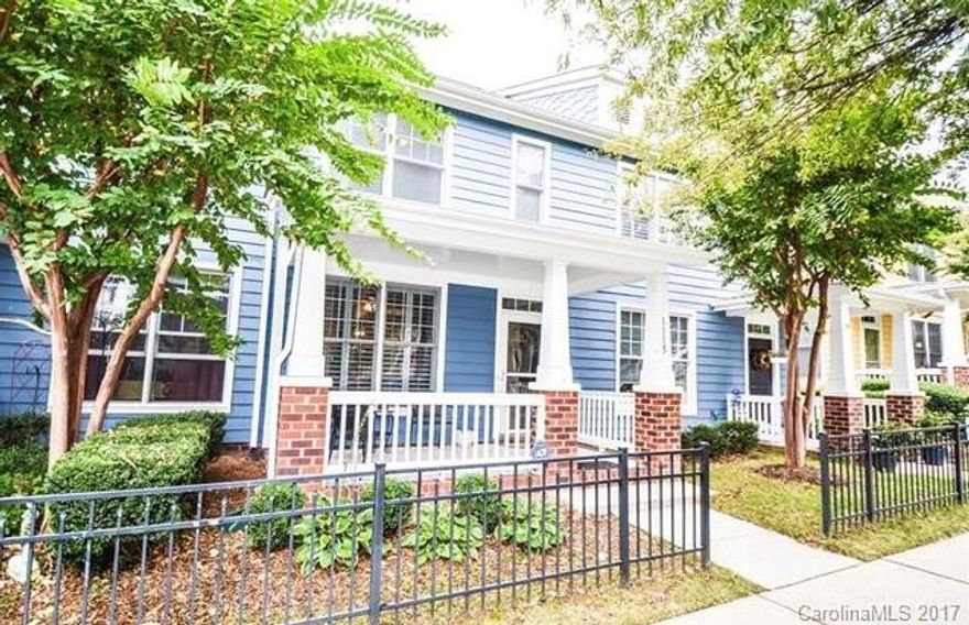 Live in the heart of Baxter Village!  2BR/2.5BA townhome w/ full southern front porch.  Features hardwood floors on main level, 42" cabinets, island, upgraded appliances, gas FP, dual master suites with private baths, central laundry, fenced courtyard, private parking.  Don't lift a finger... enjoy sipping ice tea on the front porch while the exterior is maintained. Steps from Baxter Village Restaurants, Shops, Pocket Parks, Elem School, & Library.  Schedule a showing today!