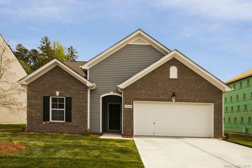 One story, 3 bedroom, 2 bath ranch home with granite kitchen counter tops, marble counter tops in baths, trey ceiling in master bedroom and covered porch.