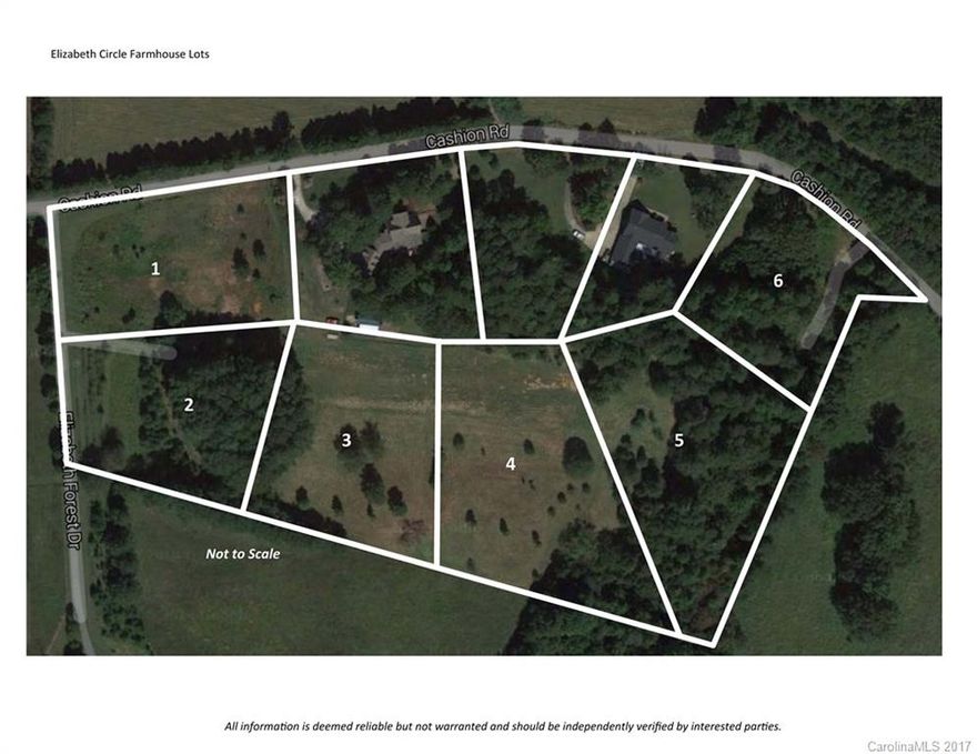 1.78 Acre Lot in Huntersville in beautiful 6-lot farmhouse cluster of Elizabeth Circle.  Rural feel on Cashion Road but 10 minutes to Birkdale and close to all Lake Norman shopping and communities.  Approximately 1/2 mile walk to Nature Preserve Hiking Trails at the end of Cashion Road.