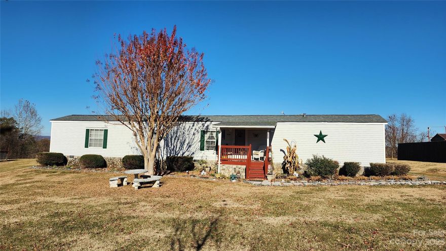 Mountain-view oasis in Vale, NC! Welcome home to this wonderful slice of heaven. This newly renovated 3-bed, 2-bath single wide on over half an acre offers more than just a house—it's a slice of paradise. Highlights include a versatile kitchen island, a spacious primary bedroom with an attached master bathroom, and a generous storage shed in the backyard, providing exclusive access to a truly breathtaking mountain view. Don't miss out on this incredible opportunity! Schedule your private showing now. Your mountain retreat awaits!