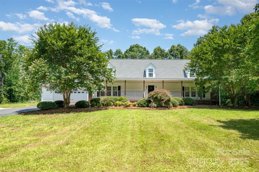 Perfect setting for easy country living, over 4 acres surrounded by mature trees. Home is set back on a long paved driveway & large metal building added in recent years for storage/wood working/hobbies. Rocking chair covered front porch & farmhouse decor details inside. Rear yard features in-ground pool, storage shed, & chicken coop. Seller has taken care to pre-inspect the home and have repairs completed before listing. Home's interior could use some personal cosmetic touches & home is priced accordingly. Fantastic storage with oversized walk-in closets & walk-in attic space above garage. Showings will begin Saturday, June 28th.