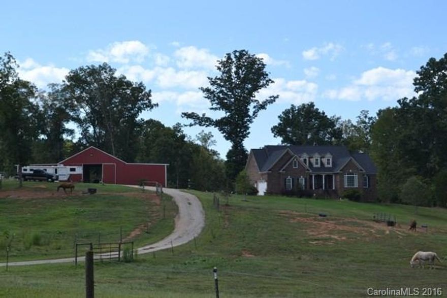 24 hr. notice req! Bring the farm animals & 4 wheels! Plenty of room to roam with the horses.   Awesome barn ww/3 stalls & lots of storage space.  Brick home offers most of living on main level w/the exception of a bedroom, full bath, bonus room and a flex room.  upstairs. Beautiful granite kitchen w/breakfast bar, pantry, breakfast area.  Great room has built-ins & unvented fireplace. Open floor plan. Seller upgraded the insulation, has a double garage w/storage closet that has hot/cold water!