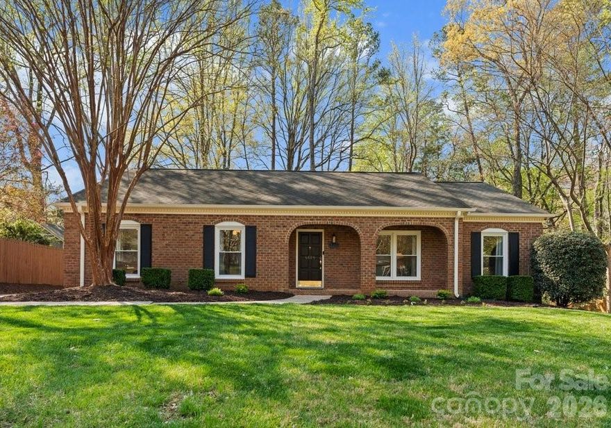 **IN RECEIPT OF MULTIPLE OFFERS, PLEASE SUBMIT ALL OFFERS BY 10 AM SUN (4/12)** Set on a charming street in one of Charlotte’s most desirable neighborhoods, this renovated home blends character, thoughtful design, and everyday livability in a way that’s hard to find. From the arched architectural details on the exterior to the curated finishes inside, every element has been intentionally selected to create a home that feels both elevated and inviting. The interior has been completely transformed with a focus on design and function. White oak engineered hardwoods, neutral paint, and a cohesive design palette create a clean, sophisticated backdrop, while the redesigned kitchen serves as the heart of the home—featuring quartz countertops and backsplash, and a layout that flows effortlessly into the main living areas. A built-in bar cabinet creates additional storage and a natural gathering point for entertaining or everyday living. The three bedrooms and two bathrooms are designed to feel comfortable and versatile, with natural light filling the home and enhancing the inviting feel throughout. Step outside and you’ll find one of the home’s most special features—a spacious, private lot with direct access to the McAlpine Creek Greenway just steps away. Whether you’re starting your morning with a walk, going for a run, or enjoying a bike ride along the trails, this connection to nature becomes part of your everyday routine. You’re also a quick walk to Sardis Swim & Racquet Club (separate membership), adding even more to the lifestyle this location offers. All of this, just minutes from SouthPark and downtown Matthews, creates the perfect balance of convenience and retreat. If you’ve been searching for a move-in ready home with character, designer finishes, and access to some of Charlotte’s best outdoor amenities, this one is worth experiencing in person!