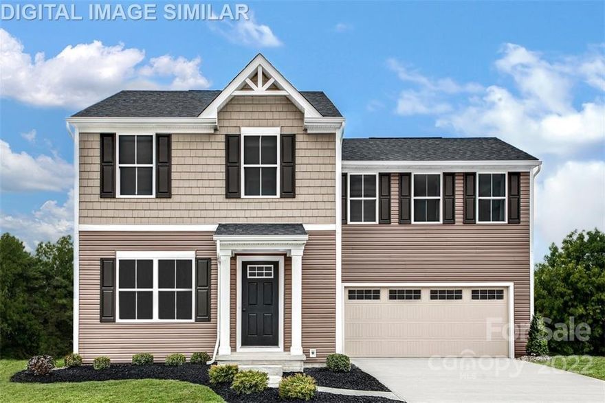 A 4 Bedroom home offers lots of space and a modern design.  As you enter the foyer, the open first floor greets you with a light and airy feeling.  The great room flows into the kitchen area, so you can never miss a moment with friends or family. Upstairs, the bedrooms are oversized and elegant, with even the secondary bedrooms, sporting generous closet space. When you prefer the outdoors, your own back yard is just the place to be... This home is TO BE BUILT for you! Community is conveniently located half a mile off I77.  Builder gives $7,500 in flex cash at closing with use of preferred lender. Washer and Dryer also included!